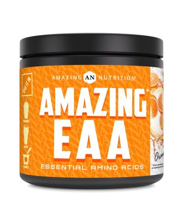 Amazing EAA Essential Amino Acids | 8 Grams EAA's Per Serving | 30 Servings | 330 Grams Powder Supplement | Made in USA (Natural Orange)