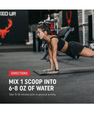 Bucked Up Woke High Stim Pre Workout - Blue Raz Flavor - Focus Nootropic Pump - Strength & Growth - 30 Servings - Buy Online on GoSupps.com