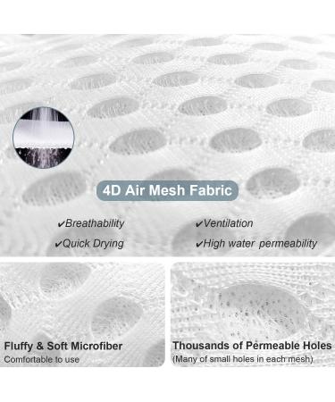 4D Air Mesh Bath Pillow for Tub - Neck, Head, Shoulder, and Back Support - Extra Thick, Soft, Quick Dry - Spa Quality - Buy Online on GoSupps.com