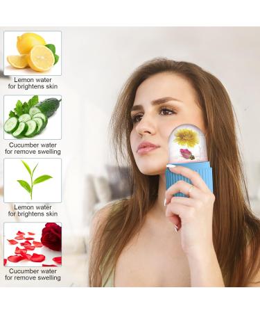 Ice Roller Ice Roller For Face and Eye Ice Facial Ice Roller for Face Eye and Neck Ice Face Mold for Face Shrink Pores Reduce Acne Enhance Your Natural Glow Remove Fine Lines Shrink Pores (Blue) - Buy Online on GoSupps.com