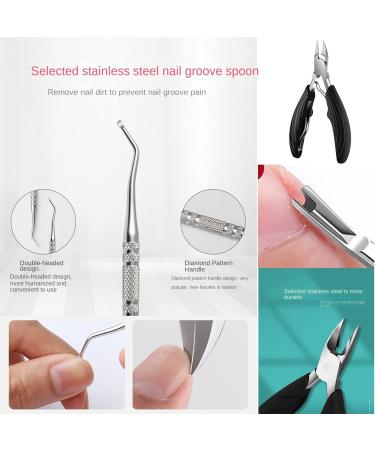 Manicure Set Nail Clippers Nail Scissors Nail File Cuticle Remover Cuticle Scissors Nail Set Cuticle Clippers Ingrown Toenails Set of 4 - Buy Online on GoSupps.com