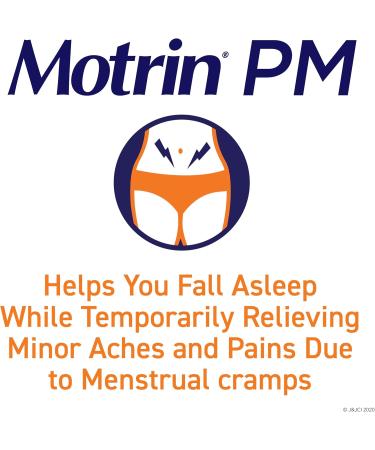 Motrin PM Pain Relief Caplets with 200 mg Ibuprofen & 38 mg Diphenhydramine Sleep Aid Nighttime Pain Reliever for Minor Aches & Pains Helps You Fall Asleep & Stay Asleep 20 ct - Buy Online on GoSupps.com