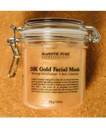Majestic Pure Himalayan Scrub with Collagen and 24K Gold Mask Bundle - 10 oz Scrub + 8.8 oz Mask - Buy Online on GoSupps.com