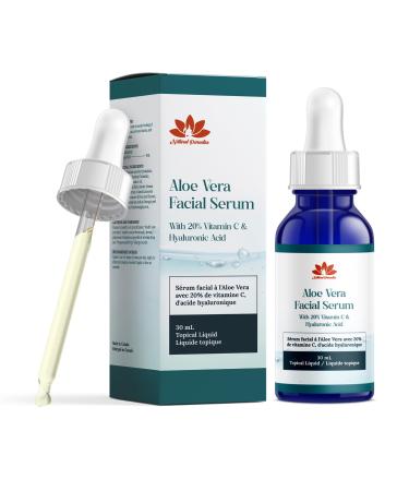 Natural Paradise 20% Vitamin C Face Serum - Anti-Aging Facial Serum With Hyaluronic Acid Aloe Vera & Green Tea 30ml Facial Serum Certified Ingredients Vitamin C Serum For Face - Made In Canada