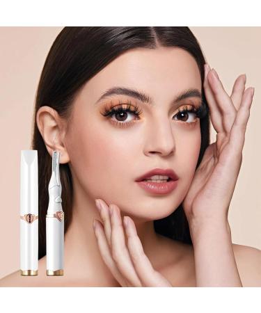 Electric Heated Eyelash Curler Portable Heated Lash Curler - 24 Hours Long Lasting Electric Eyelash Curler Intelligent Power 0ff for Eye Beauty Makeup - White - Buy Online on GoSupps.com