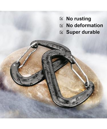 Heavy-Duty Carabiner Set - 1200kg Load Capacity 2 Large Black Snap Hooks for Hammocks Camping Hiking & Fishing - Buy Online on GoSupps.com