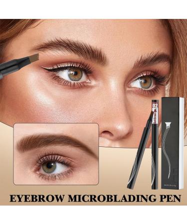 3D Eyebrow Microblading Pen 2PCS Magic Eyebrow Pencil Microblading Eyebrow Pencil 4 Tip Dark Brown Eyebrow Pencil Waterproof Eye Brown Makeup Long-Lasting Eyebrow Pencil (Maroon) - Buy Online on GoSupps.com