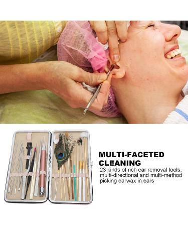 23 Piece Spiral Ear Wax Removal Tool Set | Double Ended Ear Scoop Spoon | Ear Care Supplies for Men and Women | Cherry Powder Ear Cleaning Tools - Buy Online on GoSupps.com