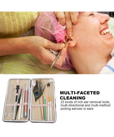 23-Piece Cherry Powder Ear Pick Set | Double Ended Spiral Ear Scoop Spoon Kit - Buy Online on GoSupps.com