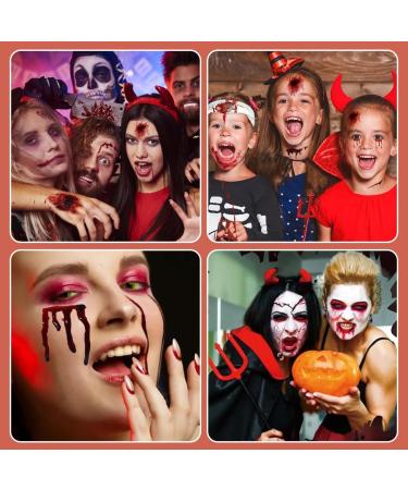 HAMKU Halloween artificial blood set 40 ml gel + 30 ml spray realistic blood for makeup special effects zombie vampire clown easy to clean cosplay and horror party - Buy Online on GoSupps.com