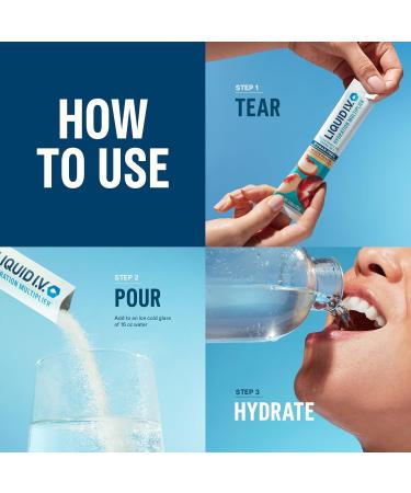 Liquid I.V. Hydration Multiplier Sugar-Free - Classics - White Peach + Raspberry Lemonade - 2 Pack (14 Servings) - Buy Online on GoSupps.com