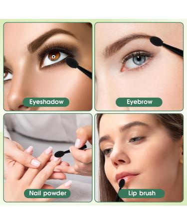 100PCS Disposable Eyeshadow Applicators - Dual-Sided Mini Brushes for Travel & Eye Makeup | Multipurpose Eye Shadow Sticks for Women - Buy Online on GoSupps.com