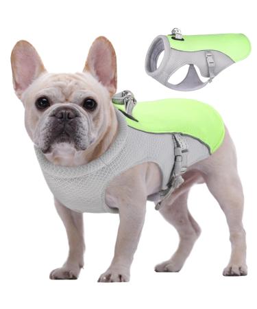 Kuoser cooling vest for dogs dog cooling coat for hot summer days breathable & reflective safety vest for small medium dogs cooling jacket for activities outside training s green green