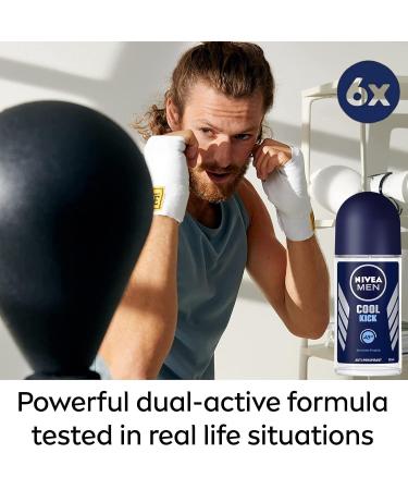 Nivea Men Coolkick 6 Deodorant Roll On - Men Series | Long-lasting Freshness - Buy Online on GoSupps.com