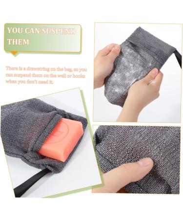 Baluue 18 Pcs Soap Bag Exfoliator Exfoliating Sponge Pouch Household Soap Pouch Foam Net Polyester Grey 20X12CMx3pcs Greyx3pcs - Buy Online on GoSupps.com
