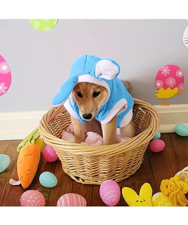 NACOCO Dog Bunny Costume Hoodie - Small Blue | Christmas Halloween Easter Rabbit Outfit for Small Dogs Cats - Buy Online on GoSupps.com