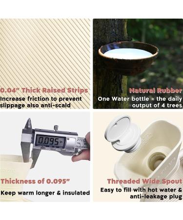 2L Hot Water Bottle with Cover (Pack of 2) for Pain Relief - Cute Owl Design - Hot/Cold Therapy - 2 Liter - Pink/Grey - Buy Online on GoSupps.com