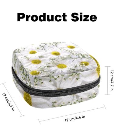 Anna Cowper Daisy Composition Sanitary Napkin Storage Bag | Menstrual Cup Pouch | Nursing Pad Holder | Portable Period Bag for Women & Teen Girls - Multi-colored - Buy Online on GoSupps.com