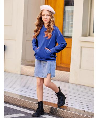 Arshiner Girls 2 Piece Hoodies Outfit | Sweatpant and Sweatshirt Set 10-11 Years | Royal Blue Tracksuit Clothing - Buy Online on GoSupps.com