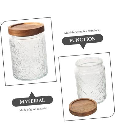 Alipis 2pcs Glass Jar Cereal Container Candy Jar Canisters Household Dried Food Container Household Storage Jar Candy Container Storage Accessory Snack Holder Cereals Wood Tea - Buy Online on GoSupps.com