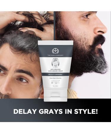 The Man Company Anti-Graying Hair & Beard Cream for Men | Nourishes & Styles | Toxin-Free | 75gm - Buy Online on GoSupps.com