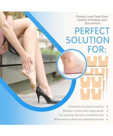 U-Shaped Felt Callus Pads | Pack of 48 Self-Stick Foot Cushions for Pain Relief & Foot Care | Protect Against Shoe Rubbing for Men & Women - Buy Online on GoSupps.com