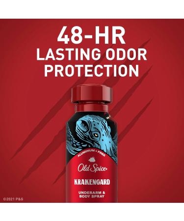 Old Spice Aluminum Free Body Spray for Men Krakengard 5.1 Oz (Pack of 2) 5.1 Ounce (Pack of 2) - Buy Online on GoSupps.com