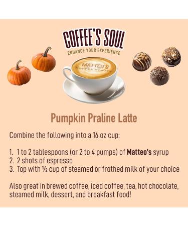 Matteo's Barista Style Sugar-Free Coffee Syrup Pumpkin Praline Flavor Zero Calories and Sugar Keto Friendly Ideal for Lattes Cappuccinos Espresso Americano Indulgent Taste (750mL 6-pack) 750 ml (Pack of 6) - Buy Online on GoSupps.com