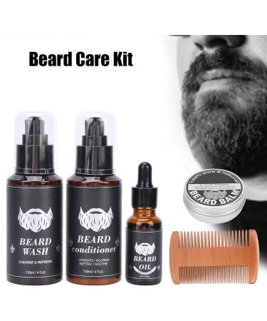 Agatige Beard Growth Kit | Premium Beard Grooming Set with Wash Oil Cream & Comb - Softens & Smoothes - Perfect for Men - Buy Online on GoSupps.com