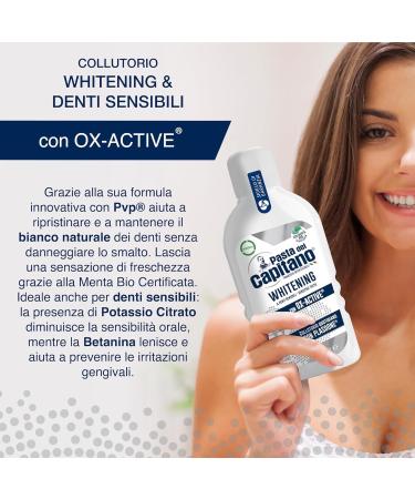 Buy 12x Pasta del Capitano Whitening Mouthwash for Sensitive Teeth 400ml | Free Beni Culinari Keychain - International Shipping Available - Buy Online on GoSupps.com