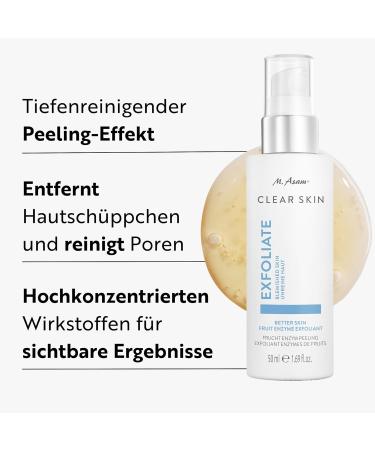  M. Asam M. Asam CLEAR SKIN Better Skin Fruit Enzyme Exfoliating (50ml) - AHA Peeling with Enzymes Gentle Fruit Acids Exfoliator for All Skin Types Exfoliating Skin Care for Clear Skin  - Buy Online on GoSupps.com