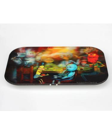 3D Art Magnetic Rolling Tray Cover - R&M Playing Poker Design - Buy Online on GoSupps.com