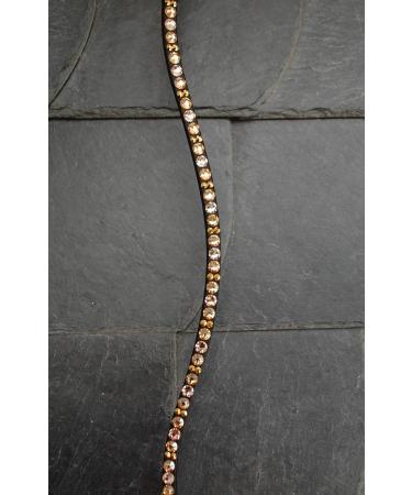 Gl cksHucke 'Goldliebe' Browband for Horses - Gold with Rhinestones Curved & Narrow (Pony) | International Shipping - Buy Online on GoSupps.com