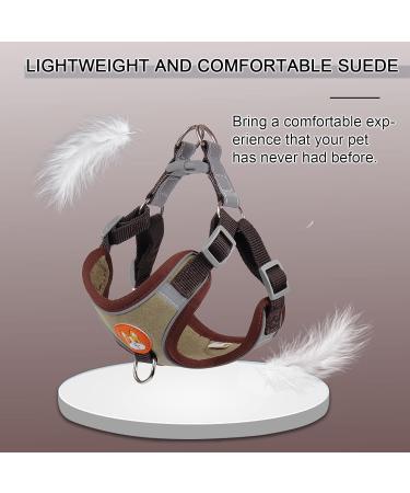 Rennaio No Pull Dog Harness & Leash Set - Adjustable Puppy Dishes with Clips | Ultra Comfortable for Small & Medium Dogs (Brown Size S) - Buy Online on GoSupps.com