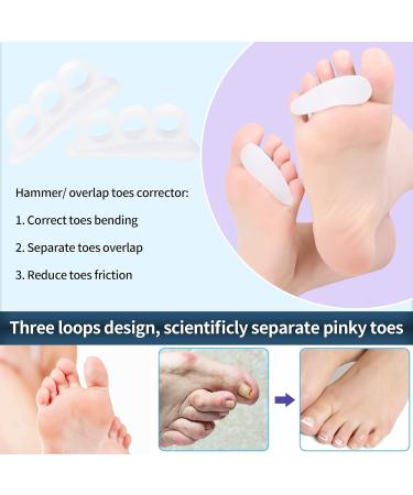 DYKOOK Hammer Toe Straightener Set - 6 PCS Toe Corrector Gels for Crooked Toes | 3 Loop Design for Joint Realignment | Gel Splints for Cushion Support - Buy Online on GoSupps.com