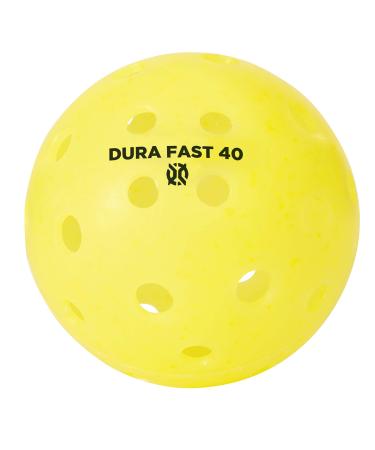 Dura Fast 40 Pickleballs | Outdoor Pickleball Balls | Yellow| Pack of 6 | USAPA Approved and Sanctioned for Tournament Play