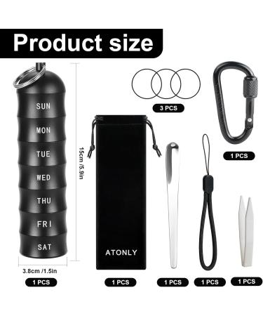 Portable Stacking Keychain Pill Box Waterproof Medicine Organizer for Travel Vitamins & More - Buy Online on GoSupps.com