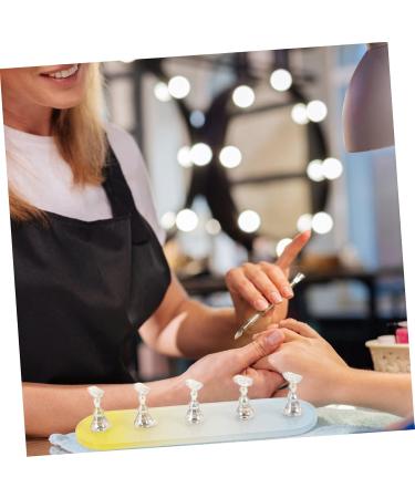 IWOWHERO 1 Set Nail Practice Holder Creative Nail Racks Nail Painting Stand Nail Decoration Manicure Nail Display Nail Stands Fake Nails Nail Art Manicure Plastic Nail Polish Accessories Yellow blue 12.8x3.7cm - Buy Online on GoSupps.com