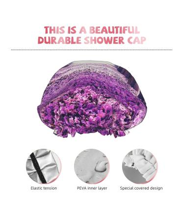 Landscape Flowers Printed Waterproof Shower Cap - Fits All Head Sizes, Ideal for Women with All Hair Textures - Buy Online on GoSupps.com