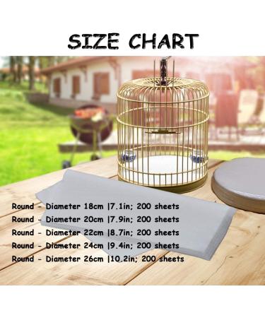 Bonaweite Extra Large Bird Cage Liner Paper - 200 Round Sheets 9.4 inch - Absorbent Disposable Non-Woven Cushion Pad for Birdcages - Buy Online on GoSupps.com