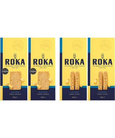 Cheese Biscuits Bundle with Roka Cheese Crispies 100g x2 and Cheese Sticks 100g x2 (Pack of 4 Bundle) - Buy Online on GoSupps.com