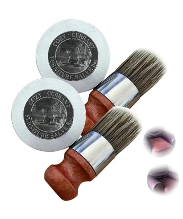 Wise Owl Furniture Salve 4OZ Wise Owl Furniture Salve for Leather All-Natural Wise Owl Leather Salve Furniture Salve Wise Owl with Brush Furniture Salve for Leather Wise Owl (2pcs)