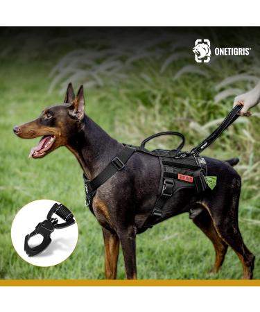 Oneigris Bolt Short Guide Dog Leash 30cm - Reflective Nylon Tiger Tooth Clip Soft Upholstery for Medium & Large Dogs - Stylish S Black - Buy Online on GoSupps.com