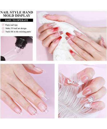 Nail Tips Kit | Paint Brush Set | Nail Scissors Sets| Extension Kit With Gel Gel Nail Set With Nail Lamp Women False Nail Extension Kit For Fashion Beauty - Buy Online on GoSupps.com