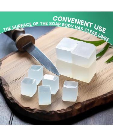 EDSRDRUS 2LB Unscented Glycerin Soap Base DIY Handmade Soap Moisturizing Melt and Pour Soap Base for Crafting Vegetable Glycerin & Coconut Oil Easy to Cut (Transparent 2LB) - Buy Online on GoSupps.com