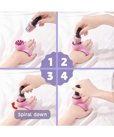 Wearable Nail Polish Holder - Anti-Spill Silicone Stand for Manicure and Pedicure (Iris Purple) - Buy Online on GoSupps.com