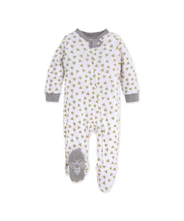 Burt's Bees Baby Sleep & Play Organic One-Piece Romper-Jumpsuit Pj Zip Footie 0-3 Months Honey Bee - Buy Online on GoSupps.com