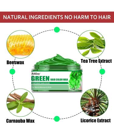 6 Pack Temporary Hair Color Wax for Men Women Kids - Natural Hair Coloring Wax for Daily Party Cosplay Halloween - Green Orange Pink Purple Red Blue - Buy Online on GoSupps.com