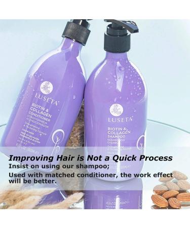 Luseta Beauty Biotin & Collagen Shampoo - 16.9 fl oz | Nourish & Strengthen Hair - Buy Online on GoSupps.com