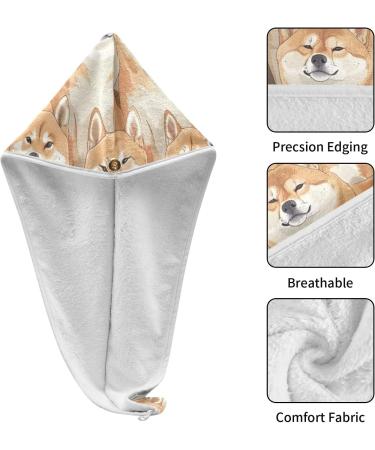 Small Yellow Dog Hair Towel 2 Pack - Super Absorbent Quick Dry Hair Turbans for Women & Girls - Ideal Pet Drying Solution - Buy Online on GoSupps.com